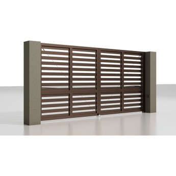 Распашные ворота ALUTECH Prestige 4000х2000 мм с приводом Scopio